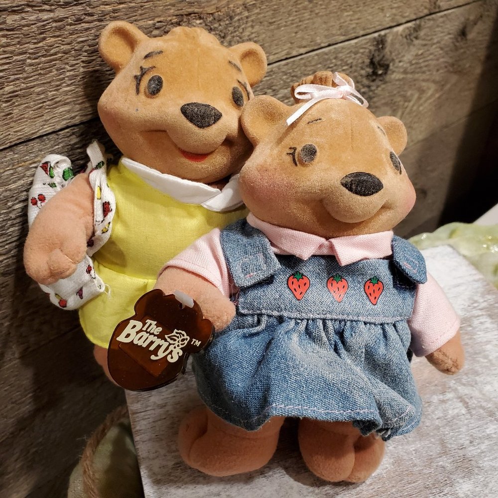 Toybox Creations The Barrys Mary & Sherry Barry Plush Bear w/ Tags Hard Head